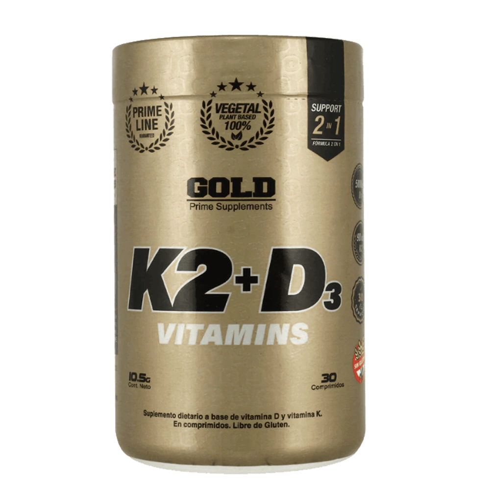 K2+D3 Vitamins Gold Nutrition 30 comprimidos