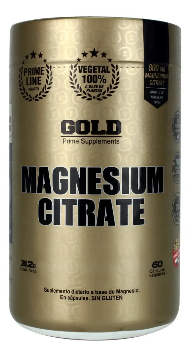 Magnesium Citrate Gold Nutrition 60 cápsulas