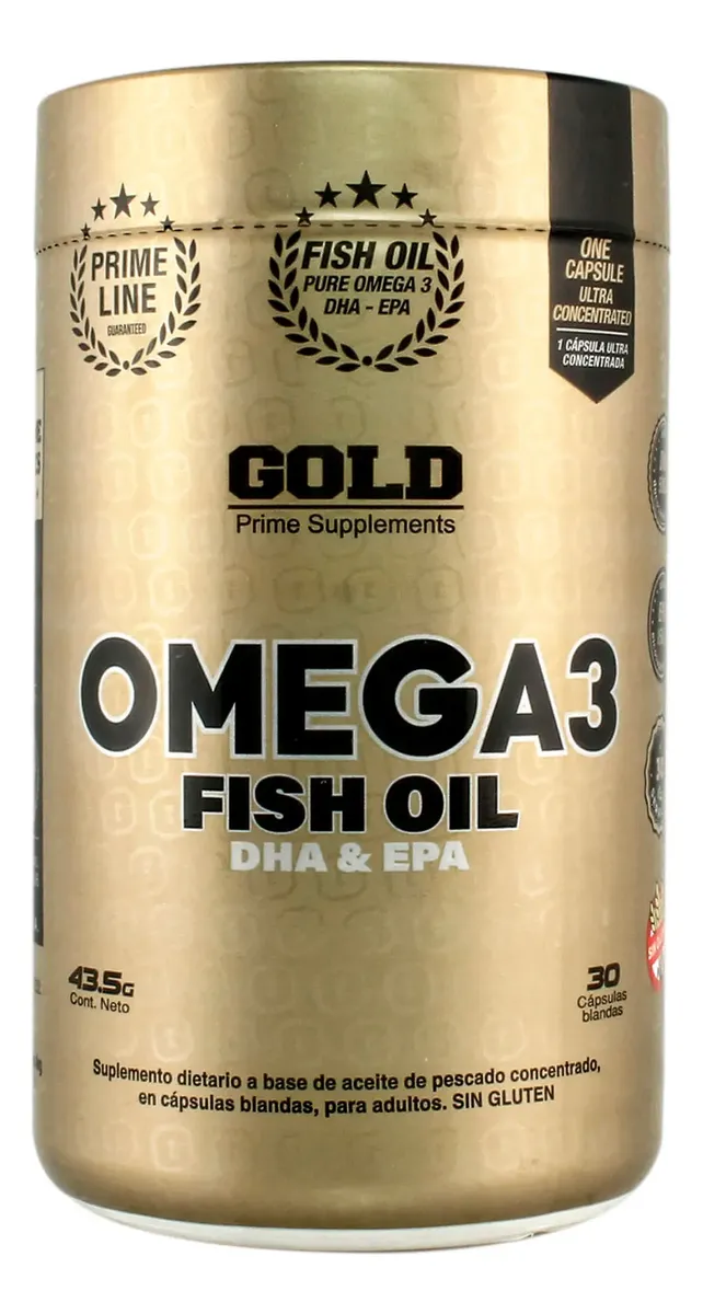 Omega 3 Fish Oil Gold Nutrition 30 cápsulas