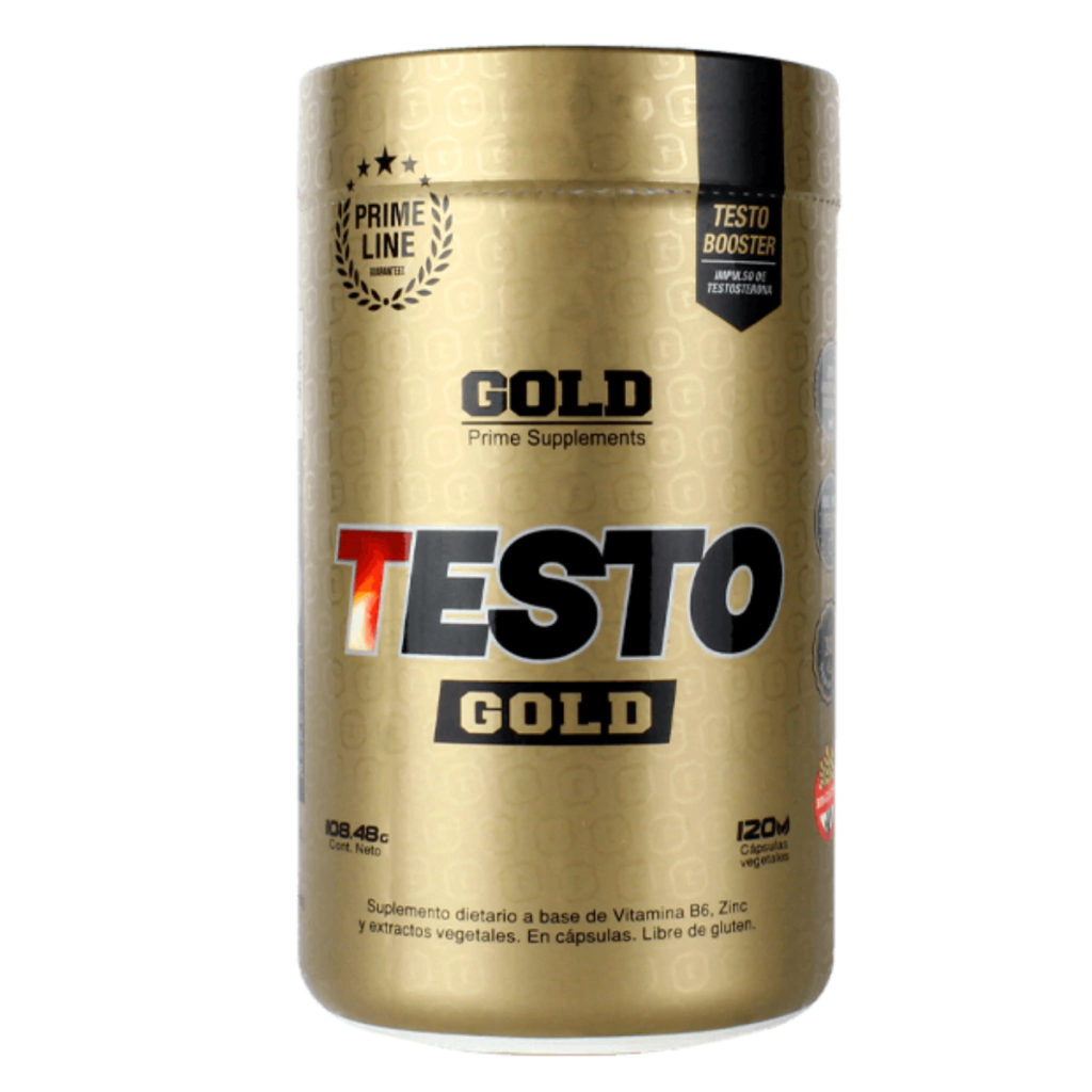 Testo Gold Gold Nutrition 120 cápsulas