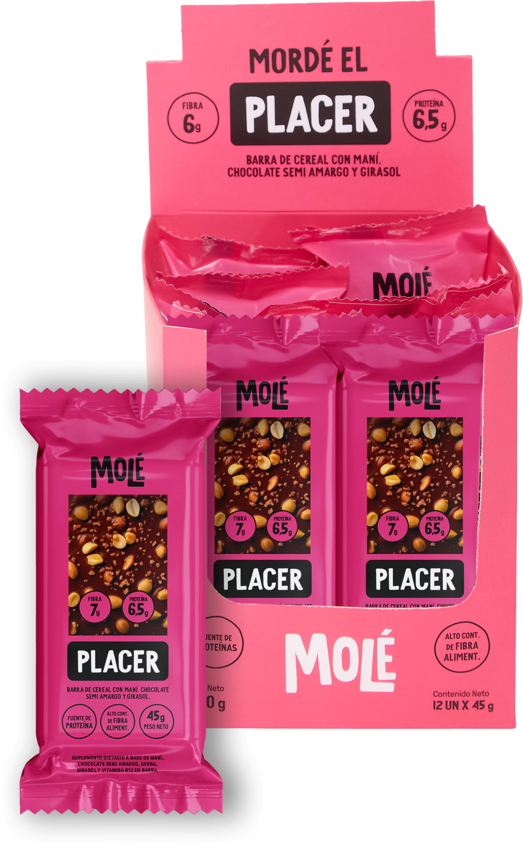 Barra Placer 45 g Molé 12 unidades