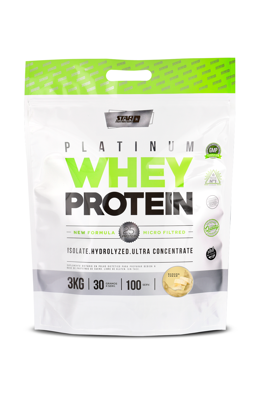 Platinum Whey Protein Zipper Pack Star Nutrition 3 kg